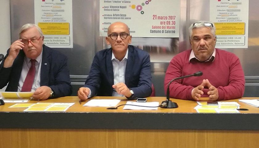 Covid-19, summit tra i vertici provinciali di Cgil, Cisl e Uil ed il prefetto di Salerno: «Verifiche su aziende, lavoratori e residenze sanitarie assistenziali»