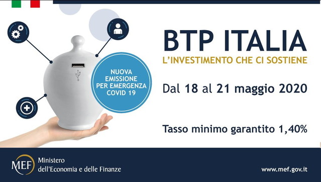 BTP ITALIA 2020: sedicesima tranche 