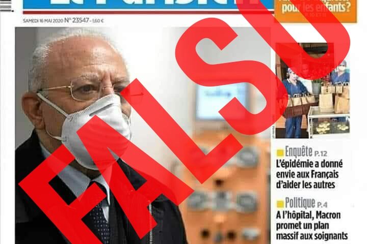 La fake del giornale francese Le Parisien con l’incoronazione a nuovo Re d’Italia di De Luca