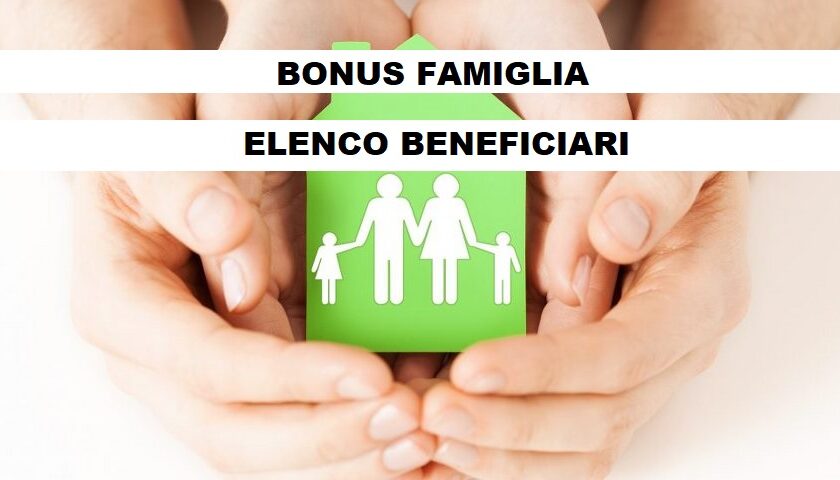 REGIONE CAMPANIA: pubblicato sul sito il primo elenco dei beneficiari del BONUS FAMIGLIE