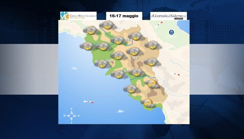 Previsioni meteo per il weekend di sabato 16 e domenica 17 maggio 2020