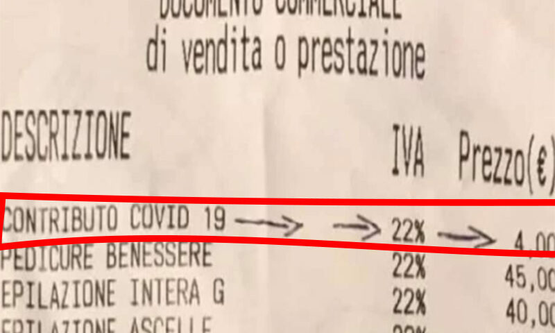 Che cos’è la tassa Covid sullo scontrino