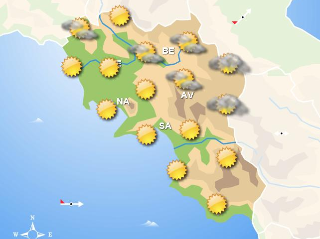 Meteo, domani sole in Campania. Poche variazioni per domenica