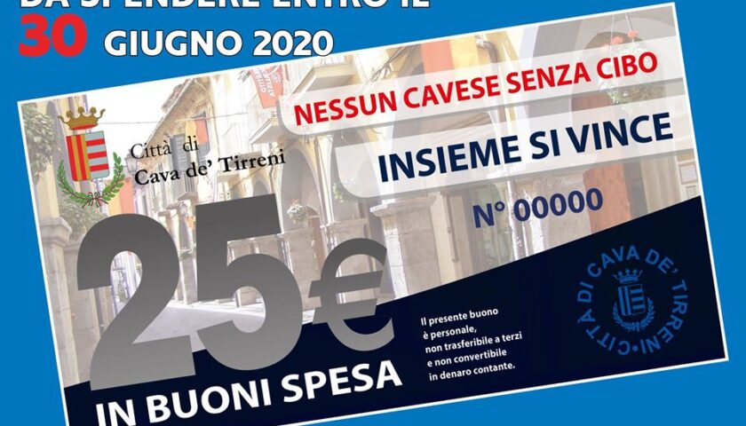 Cava – buoni spesa prorogati fino al 30 giugno