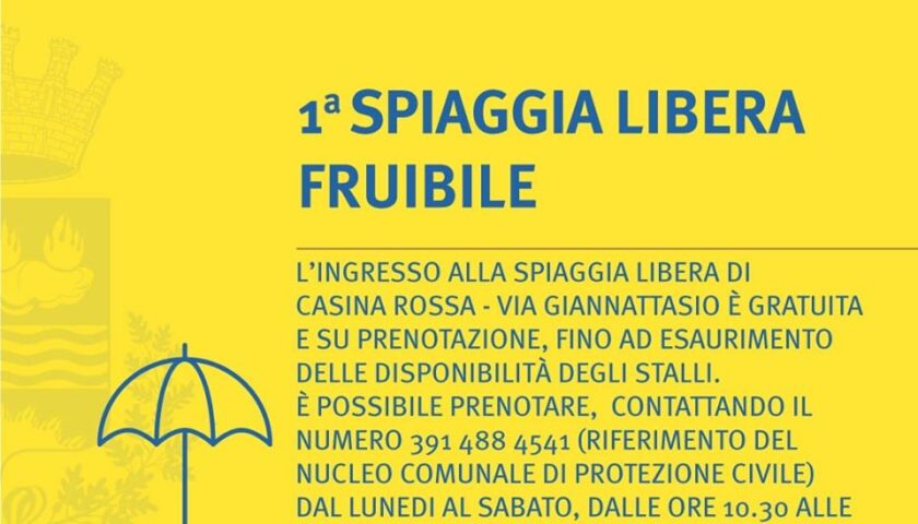 Da sabato 13 sarà possibile fruire della prima spiaggia libera a Marina di Eboli