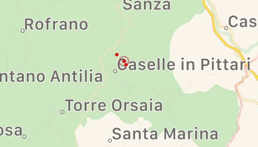 Tre scosse di terremoto in provincia di Salerno, la prima avvertita anche dalla popolazione