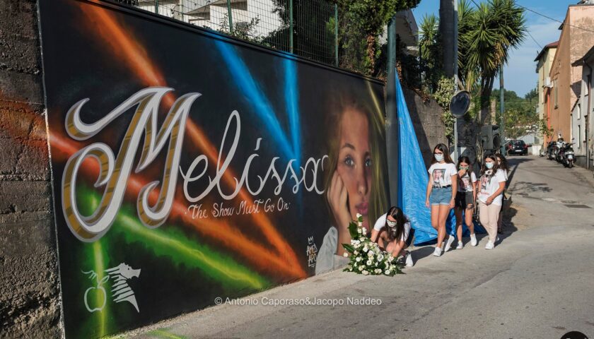 LA SOLENNE INAUGURAZIONE DEL MURALES DEDICATO A MELISSA