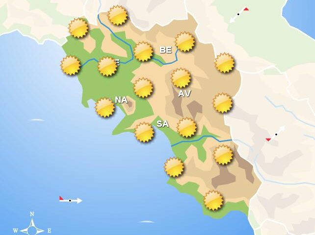 Meteo, domani al sud tempo soleggiato con diminuzione delle temperature