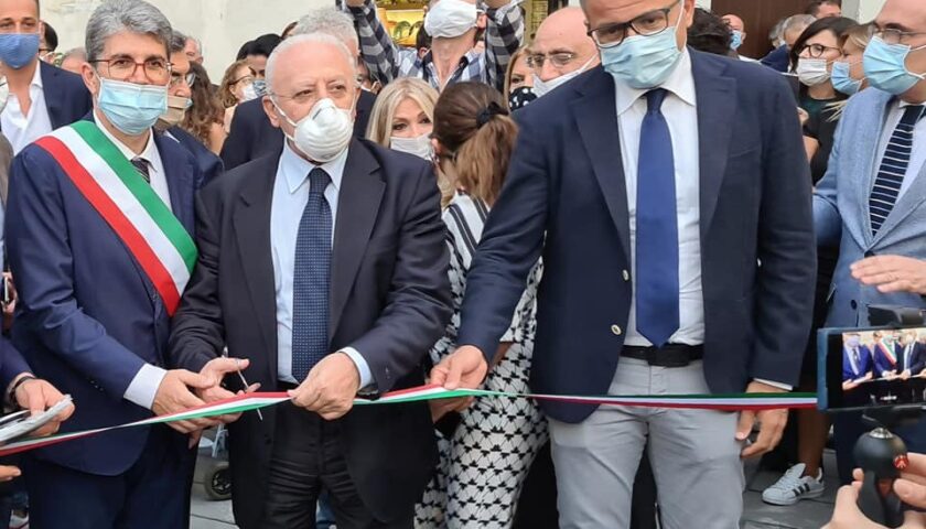 Cava de Tirreni – inaugurata la nuova Piazza Andrea e Gina Passaro