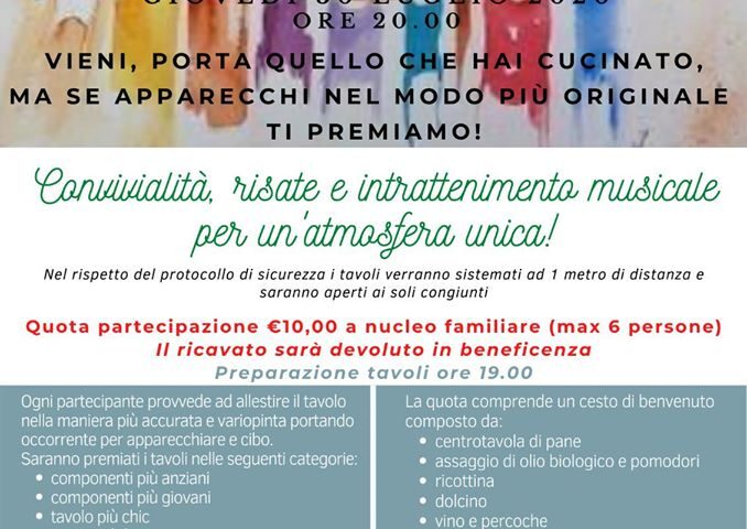 Questa sera a Pontecagnano ci sarà la prima edizione di “cena in quartiere”