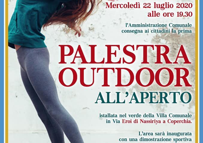 LIBERTÀ IN MOVIMENTO: INAUGURA A PELLEZZANO LA PRIMA PALESTRA OUTDOOR NELLA VILLA COMUNALE DI COPERCHIA