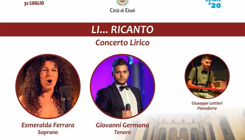 Eboli – questa sera concerto gratuito nel suggestivo chiostro di San Francesco con “Li … Ricanto”.