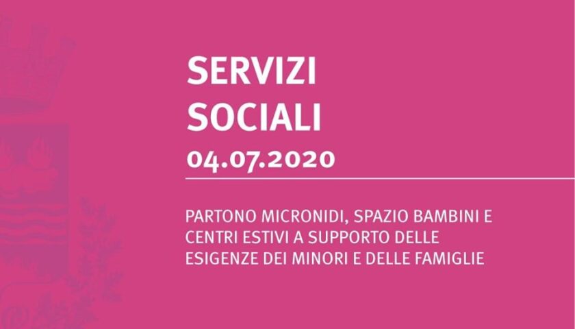 Eboli – Servizi Sociali, partono micronidi, spazio bambini e centri estivi a supporto delle esigenze dei minori e delle famiglie