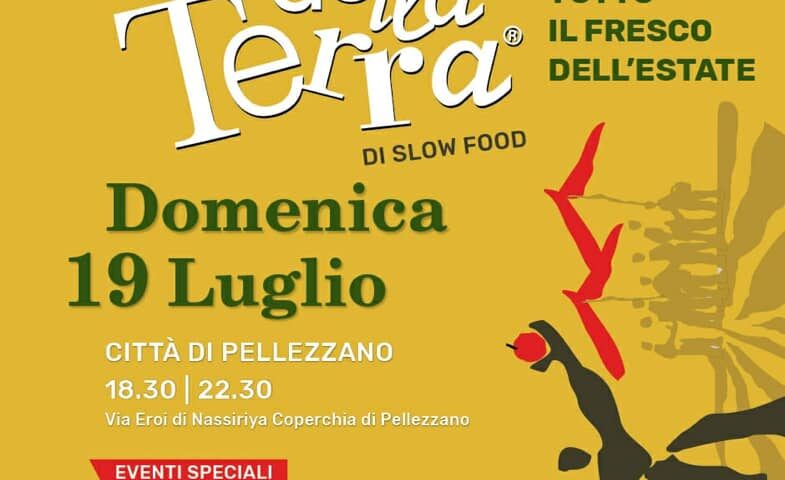 MERCATO DELLA TERRA: DOMENICA 19 LUGLIO “SLOW FOOD COMUNITÀ DELLA VALLE DELL’IRNO” RIPARTE CON IL SECONDO APPUNTAMENTO ALLA FRAZIONE COPERCHIA DI PELLEZZANO