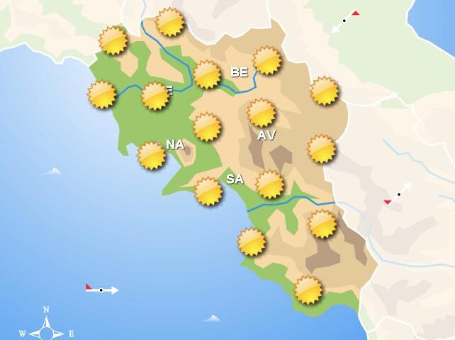 Meteo, domani sole in tutte le zone della Campania: temperature in rialzo