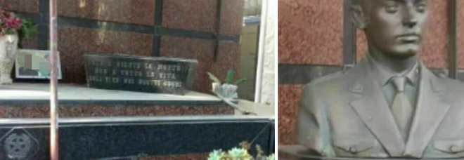 Pagani, furto al cimitero: rubato busto di un poliziotto morto in servizio