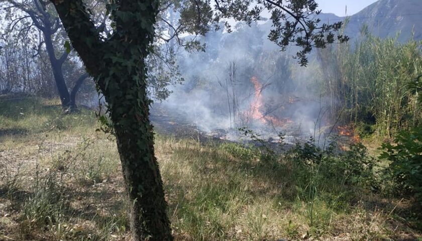 Incendio tra Ascea e Pisciotta, chiusa la Strada provinciale