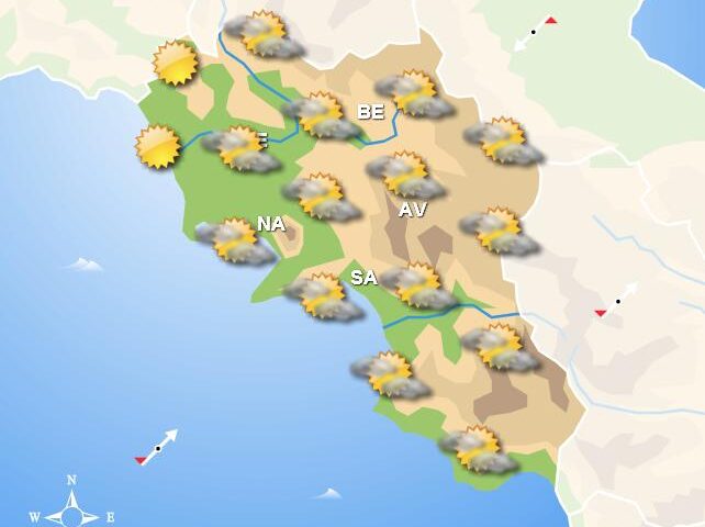 Meteo domani in Campania: cieli poco nuvolosi e tempo stabile