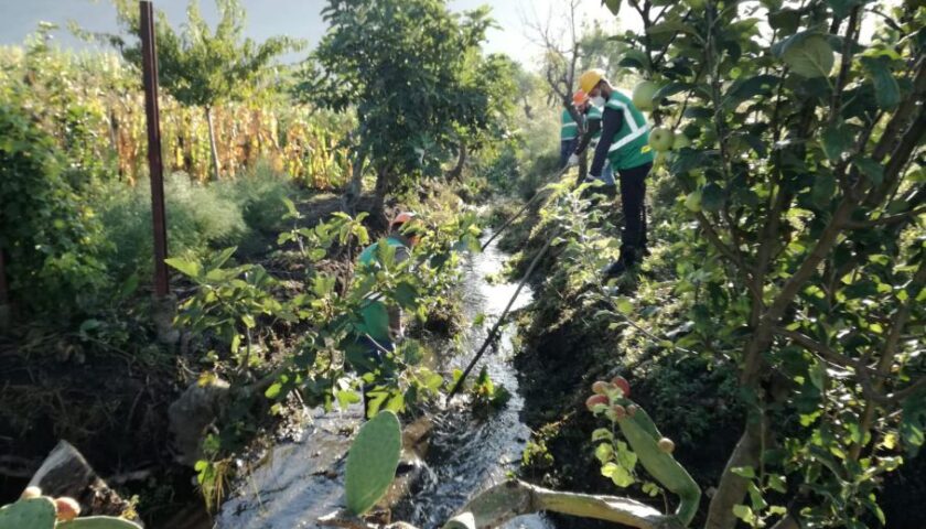 Maltempo a Nocera Inferiore, il consorzio di Bonifica al lavoro sul canale Rio Pennacchio