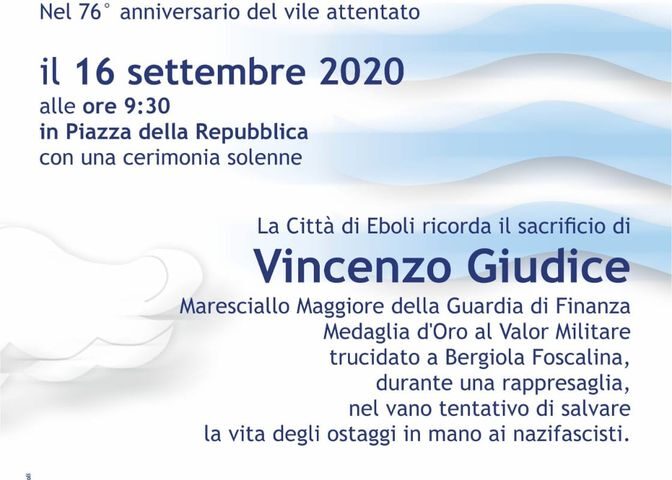 La città di Eboli ricorda il vile attentanto nel suo 76esimo anniversario