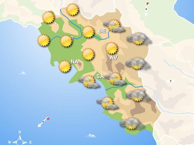 Meteo per domani, in Campania sole con piogge nelle zone interne