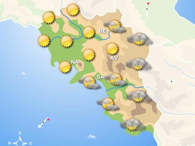 Meteo domani, in Campania cieli sereni poco nuvolosi