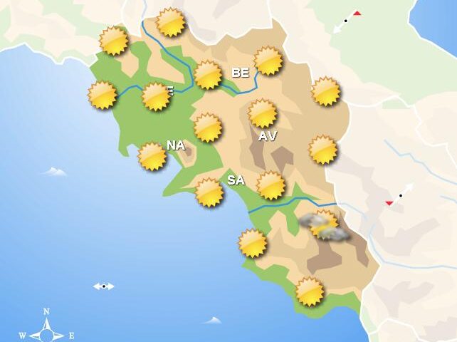 Meteo fine settimana, in Campania schiarite e piogge
