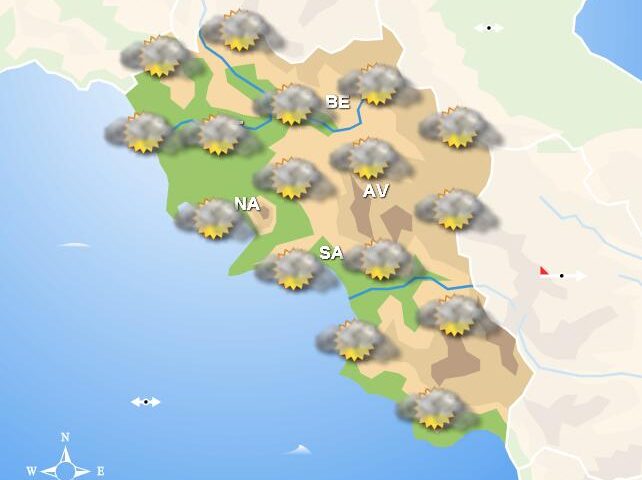 Meteo domani, in Campania cielo nuvoloso per l’intera giornata