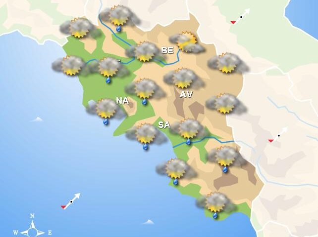 Meteo domani, in Campania piogge sparse ma in serata si attende il miglioramento