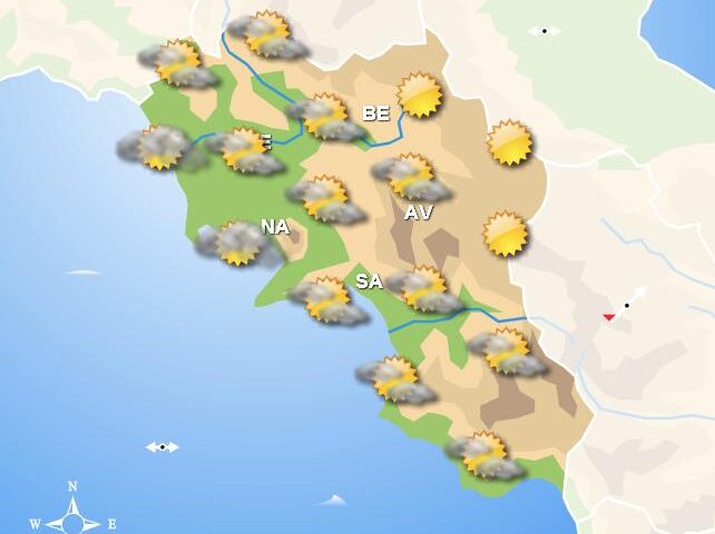 Meteo domani, in Campania cielo nuvoloso ma senza pioggia