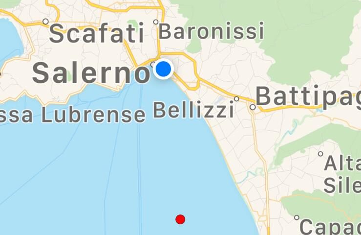 Scossa di terremoto tra Capaccio, Agropoli e Bellizzi, epicentro a 7 chilometri nel golfo di Salerno