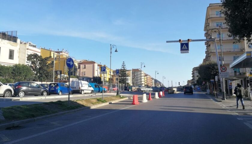 Cava de’ Tirreni, lavori in corso su principe Amedeo e via XXV Luglio