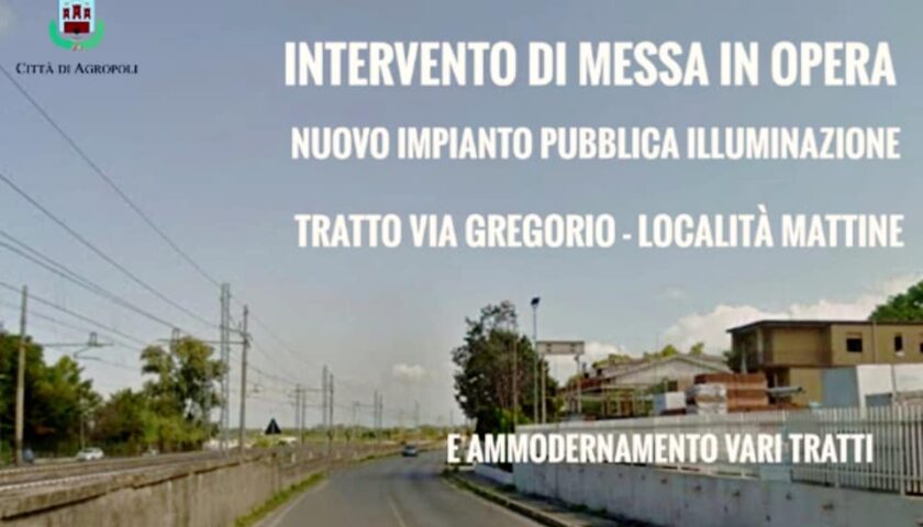 Agropoli – nuovo impianto di illuminazione pubblica, ecco dove