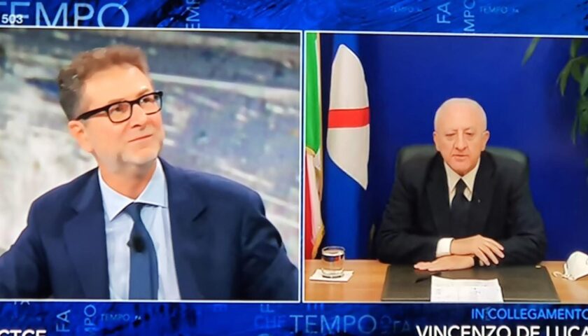 De Luca a RAI 3: “Attaccano la Campania per colpire me, Di Maio? Ha detto bugie, peggio ha fatto un altro amministratore del nulla”