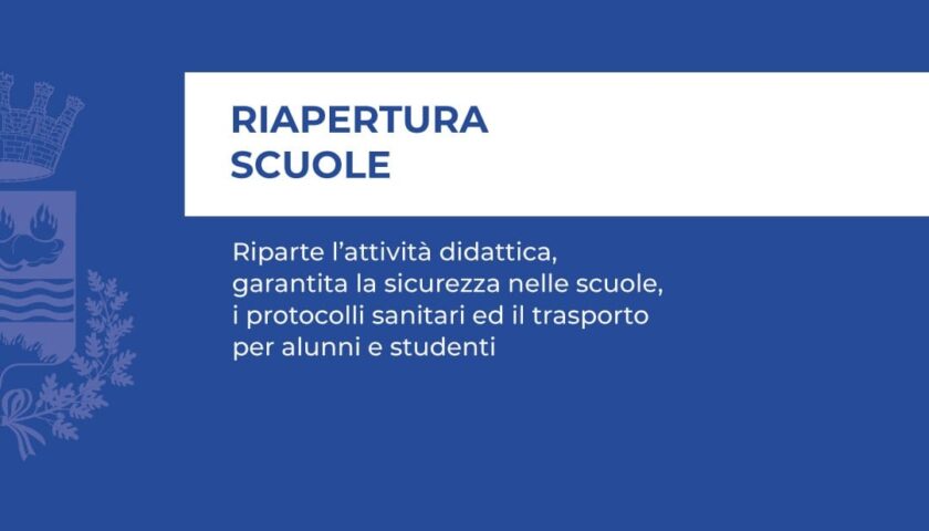 Eboli – Riparte l’attività didattica, garantita la sicurezza nelle scuole, i protocolli sanitari ed il trasporto per alunni e studenti