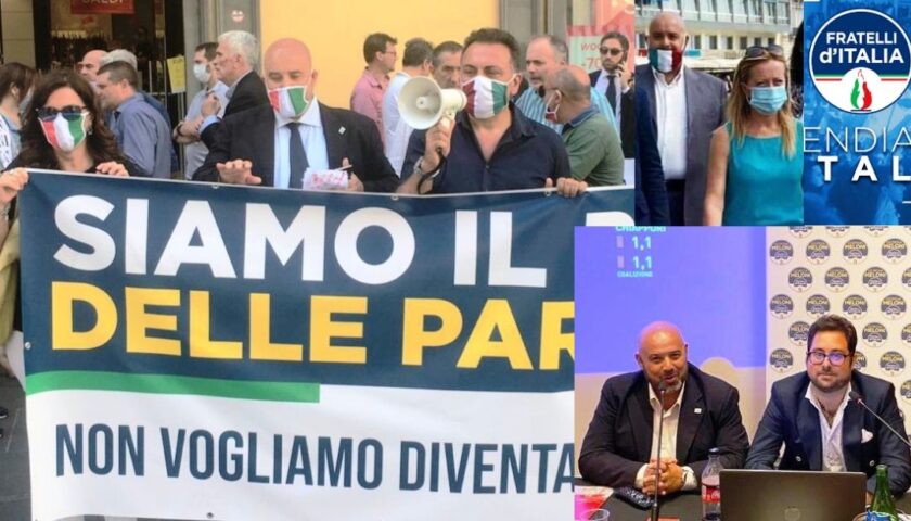 Covid-19, Fratelli d’Italia Campania: “Nuove ipotesi di lockdown in Campania e misure ancora più restrittive sono colpo mortale per le imprese del commercio”
