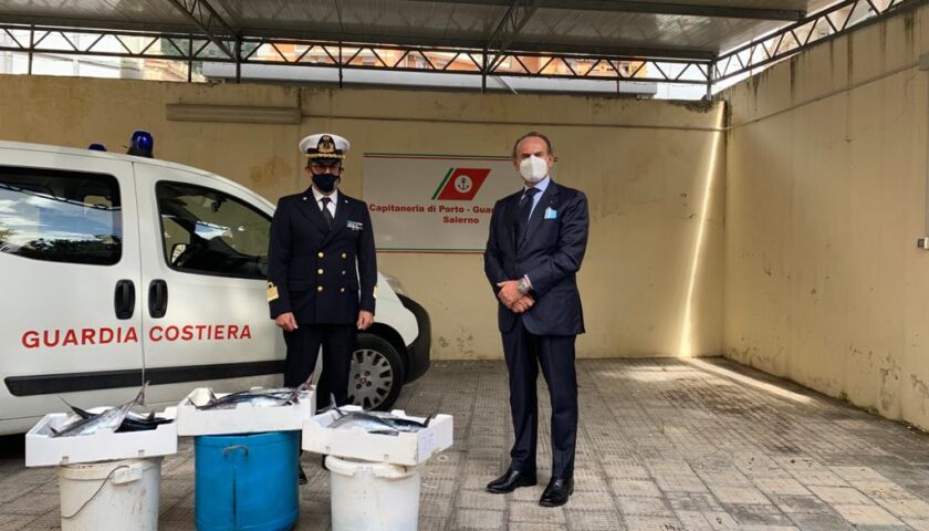 Chili di pesce sequestrato donato allo Smom dalla Guardia Costiera di Salerno