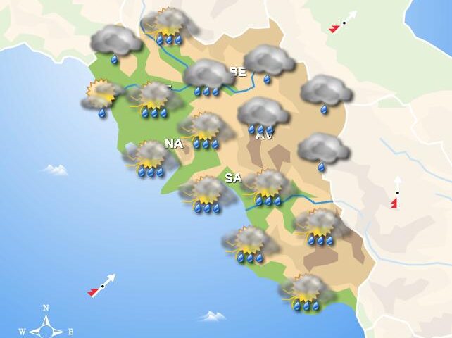 Meteo domani, in Campania giornata con piogge fino in serata