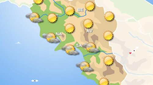 Meteo domani, in Campania giornata di sole o poco nuvoloso