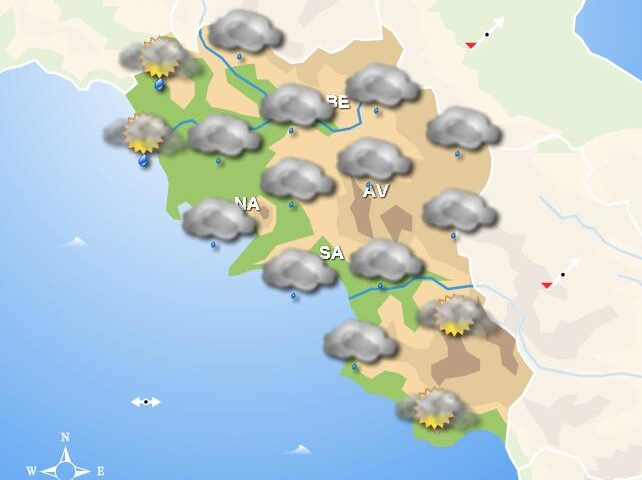 Meteo fine settimana, in Campania piogge domani e domenica mattina