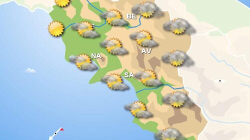 Meteo domani, in Campania nuvole su tutta la regione con piogge sparse sui settori interni