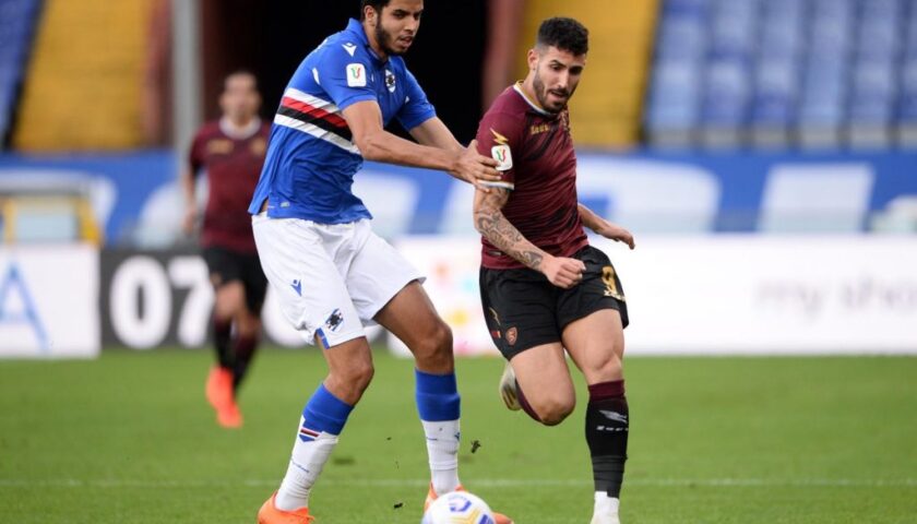 Coppa Italia: Salernitana superata di misura dalla Sampdoria