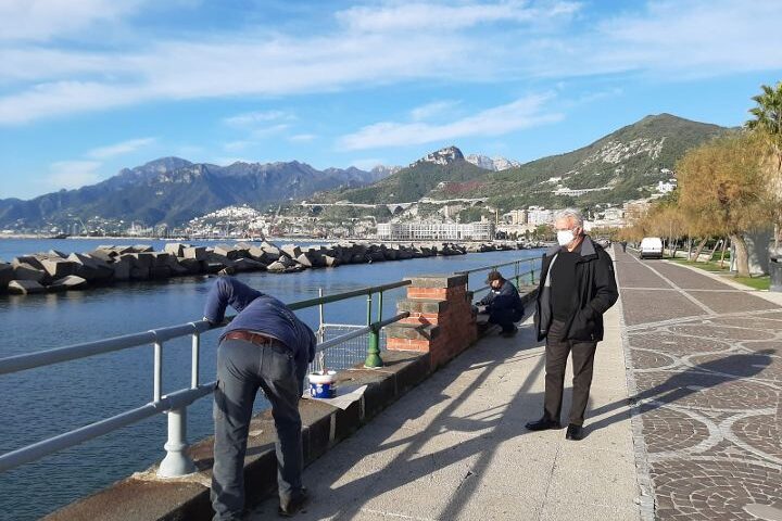 COMUNE DI SALERNO, OPERAZIONI MANUTENZIONE LUNGOMARE TRIESTE: SOPRALLUOGO DEL SINDACO