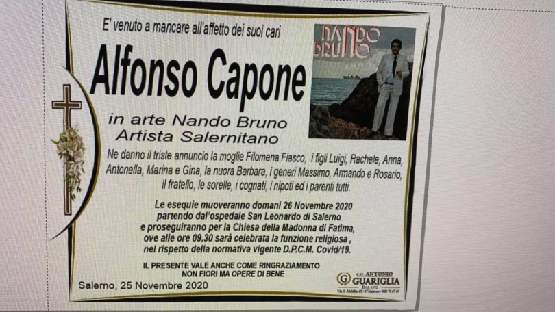 Salerno piange Nando Bruno, voce salernitana della canzone napoletana