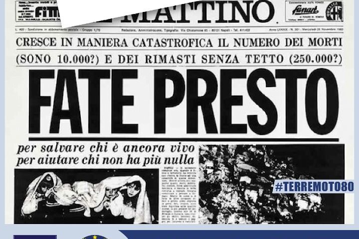 Novembre, 40 anni dopo: la Protezione civile della Regione Campania ricorda le vittime del terremoto