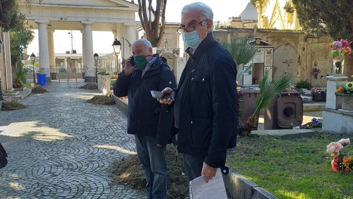 Maltempo e danni al cimitero di Sarno, sopralluogo del sindaco Canfora