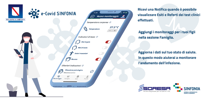 E-Covid Sinfonia, l’App di Soresa è tra le più scaricate in Italia per la categoria medicina