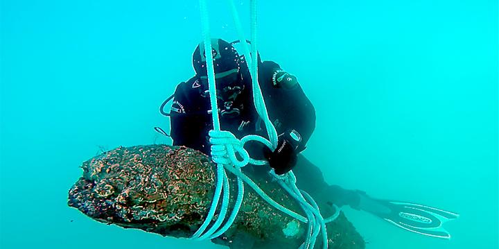 Salerno, disinnescata in mare bomba d’aereo della seconda Guerra Mondiale