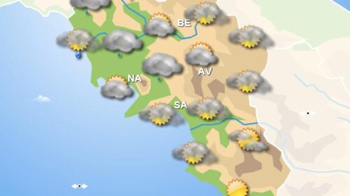 Meteo domani, in Campania nuvolosità irregolare con piogge sparse a nord della regione