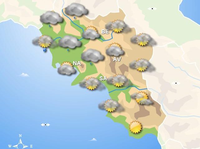 Meteo domani, in Campania  nuvole e piogge a settentrione